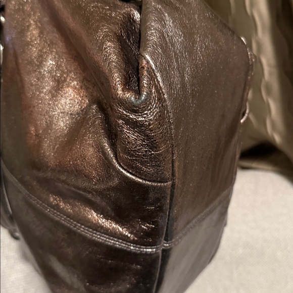 Coach Brooke Metallic Leather Shoulder Bag - Picture 6 of 16